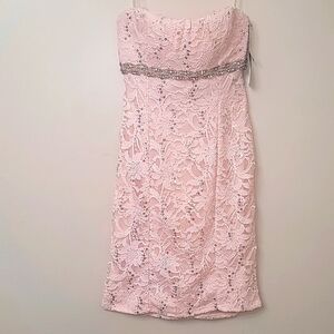 My Michelle baby pink strapless dress NWT